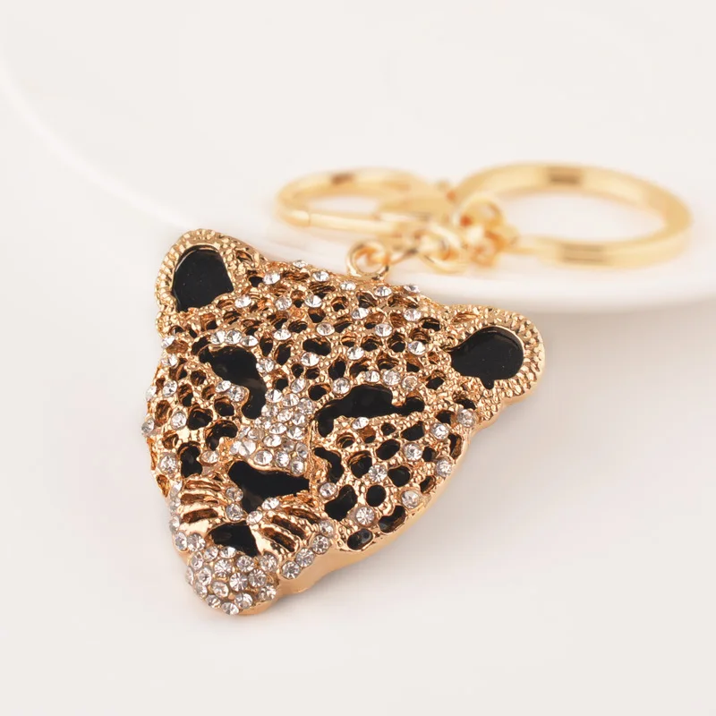 Стразы-Королева-голова леопарда Милая подвеска с кристаллами-гепардом сумочка