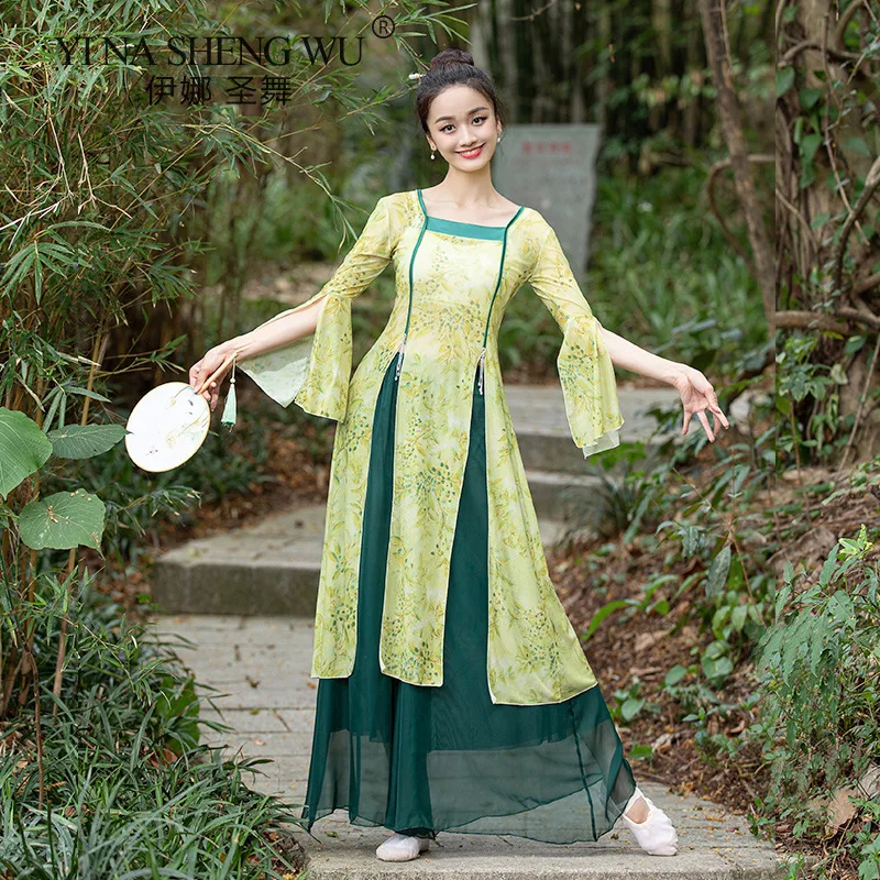 Women Classical Dance Cheongsam National Modern Body Rhyme Performance Dress Printed Net Yarn Female Stage Show Wear Plus Size
Women Classical Dance Cheongsam National Modern Body Rhyme Performance Dress Printed Net Yarn Female Stage Show Wear Plus Size