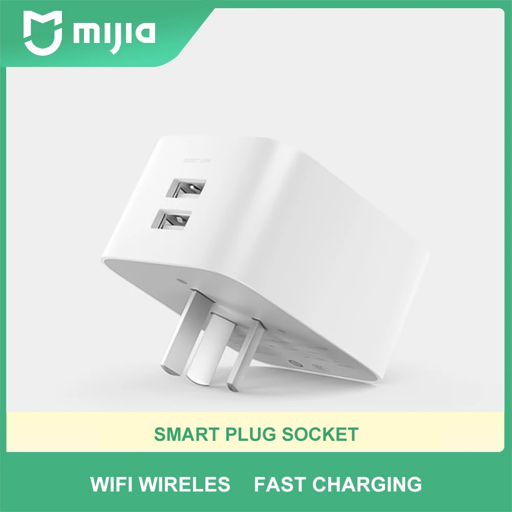 Xiaomi Mijia Smart Plug Socket Enhanced Edition Wifi Wireles 2 USB Interface Fast Charging Smart Socket 10A Remote Control 2200W
Xiaomi Mijia Smart Plug Socket Enhanced Edition Wifi Wireles 2 USB Interface Fast Charging Smart Socket 10A Remote Control 2200W