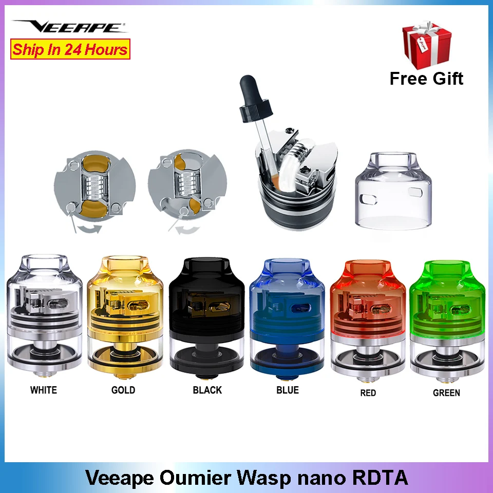 Original OUMIER WASP NANO RDTA Tank 2ml Atomizer vape tank Easy Building Deck for Box mod vs Zeus X wotofo Profile Unity RDA
Original OUMIER WASP NANO RDTA Tank 2ml Atomizer vape tank Easy Building Deck for Box mod vs Zeus X wotofo Profile Unity RDA