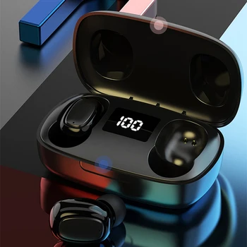 T10S TWS Bluetooth Earphones 5.0 Wireless Earbud Headphones Contact Stereo with Power Digital Display
