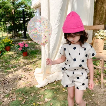2020 Korea Style Girls 2PCS Dots Set T-shirt+ Shorts Summer Kids Girls Suits 1-7t 
2020 Korea Style Girls 2PCS Dots Set T-shirt+ Shorts Summer Kids Girls Suits 1-7t