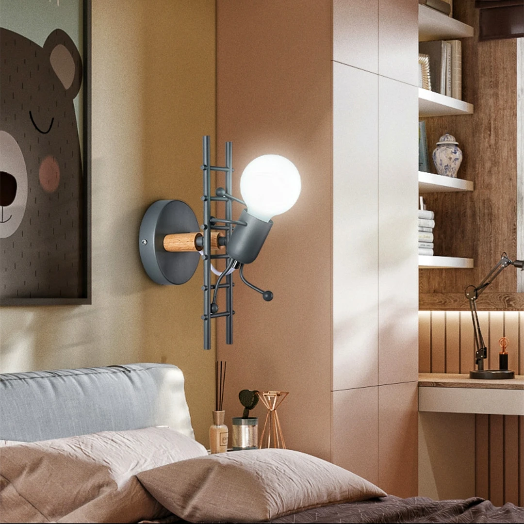 Generic LED Wall Lamp American Industrial Style Iron Lights Creative