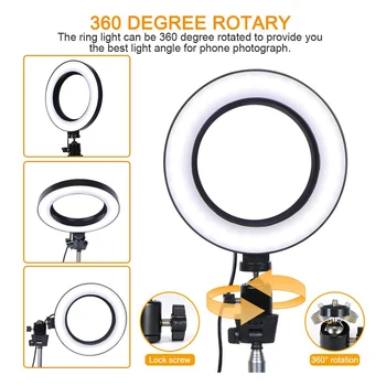 USB LED Selfie Ring Light Dimmable Camera Phone Video Photography Lighting w/ Tripod Brightness adjustable for Makeup LiveStream
USB LED Selfie Ring Light Dimmable Camera Phone Video Photography Lighting w/ Tripod Brightness adjustable for Makeup LiveStream