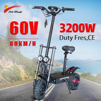 Duty free 3200W 60V Foldable Electric Scooter Dual Motor 11inch Wheel Adult Hoverboard 80km/h Max speed Electric kick e scooter
Duty free 3200W 60V Foldable Electric Scooter Dual Motor 11inch Wheel Adult Hoverboard 80km/h Max speed Electric kick e scooter