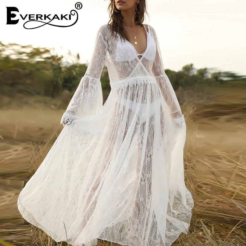 Everkaki Lace Boho Long Dress Women Loose Vestidos Gypsy Loose Transparent Casual Ladies Maxi Dresses Female 2020 Summer New
Everkaki Lace Boho Long Dress Women Loose Vestidos Gypsy Loose Transparent Casual Ladies Maxi Dresses Female 2020 Summer New