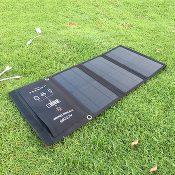 

LACHOUFFE 15W 21W 28W Portable Solar Charger High Power Foldable Solar Panel Charger with Dual USB Port for xiaomi Phone tablet