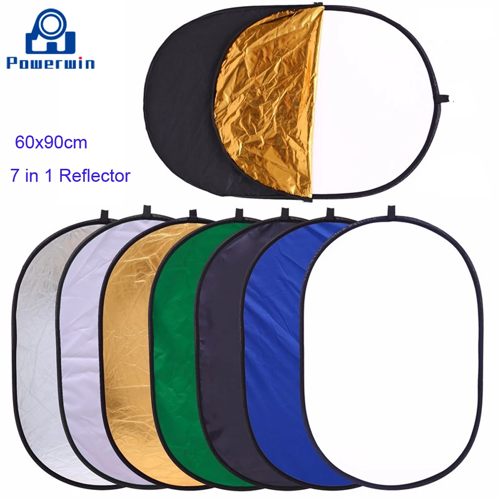 Powerwin 7 in 1 Oval Reflector 60x90cm Collapsible Disc DSLR Camera Flash Studio Video Light Stand Softbox Diffuser Backdrop
Powerwin 7 in 1 Oval Reflector 60x90cm Collapsible Disc DSLR Camera Flash Studio Video Light Stand Softbox Diffuser Backdrop
