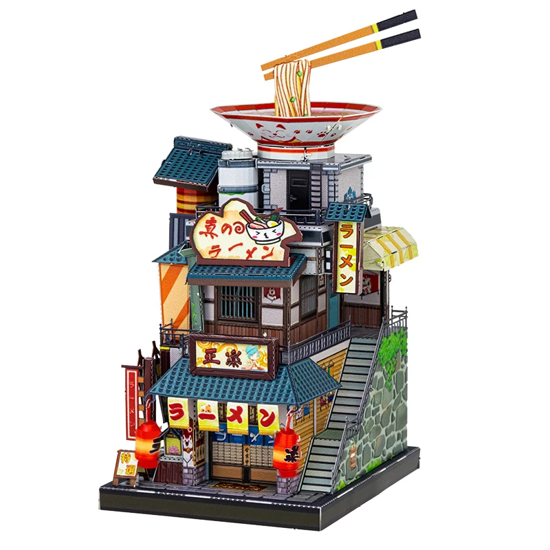 Art Model 3D Metal Puzzle Art Tour Japan Noodle shop building Model kits DIY Laser Cut Assemble Jigsaw Toy For Children
Art Model 3D Metal Puzzle Art Tour Japan Noodle shop building Model kits DIY Laser Cut Assemble Jigsaw Toy For Children