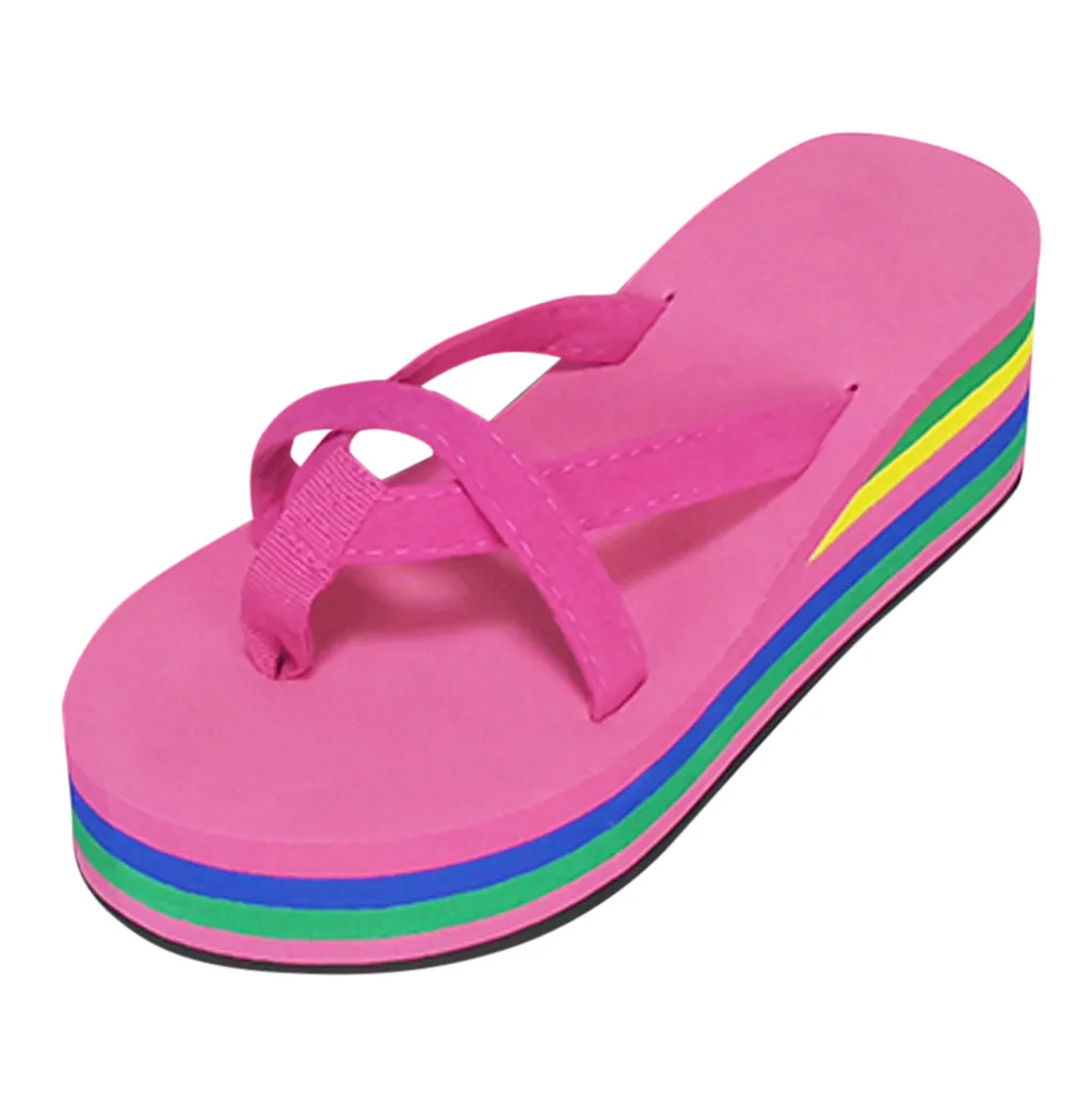 SAGACE Sandals Women's Summer Mixed Color Beach Flip-Flops Platform High-Heeled Wedge With Clip Toe Thick-Legged Sandals X0107
SAGACE Sandals Women's Summer Mixed Color Beach Flip-Flops Platform High-Heeled Wedge With Clip Toe Thick-Legged Sandals X0107