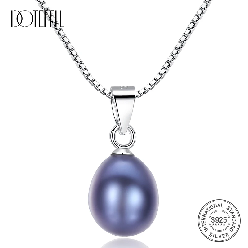 DOTEFFIL New Pearl Pendant Necklace 925 Silver Necklace Women Charm Jewelry Natural Freshwater Pearl Free Shipping Female Gift
DOTEFFIL New Pearl Pendant Necklace 925 Silver Necklace Women Charm Jewelry Natural Freshwater Pearl Free Shipping Female Gift