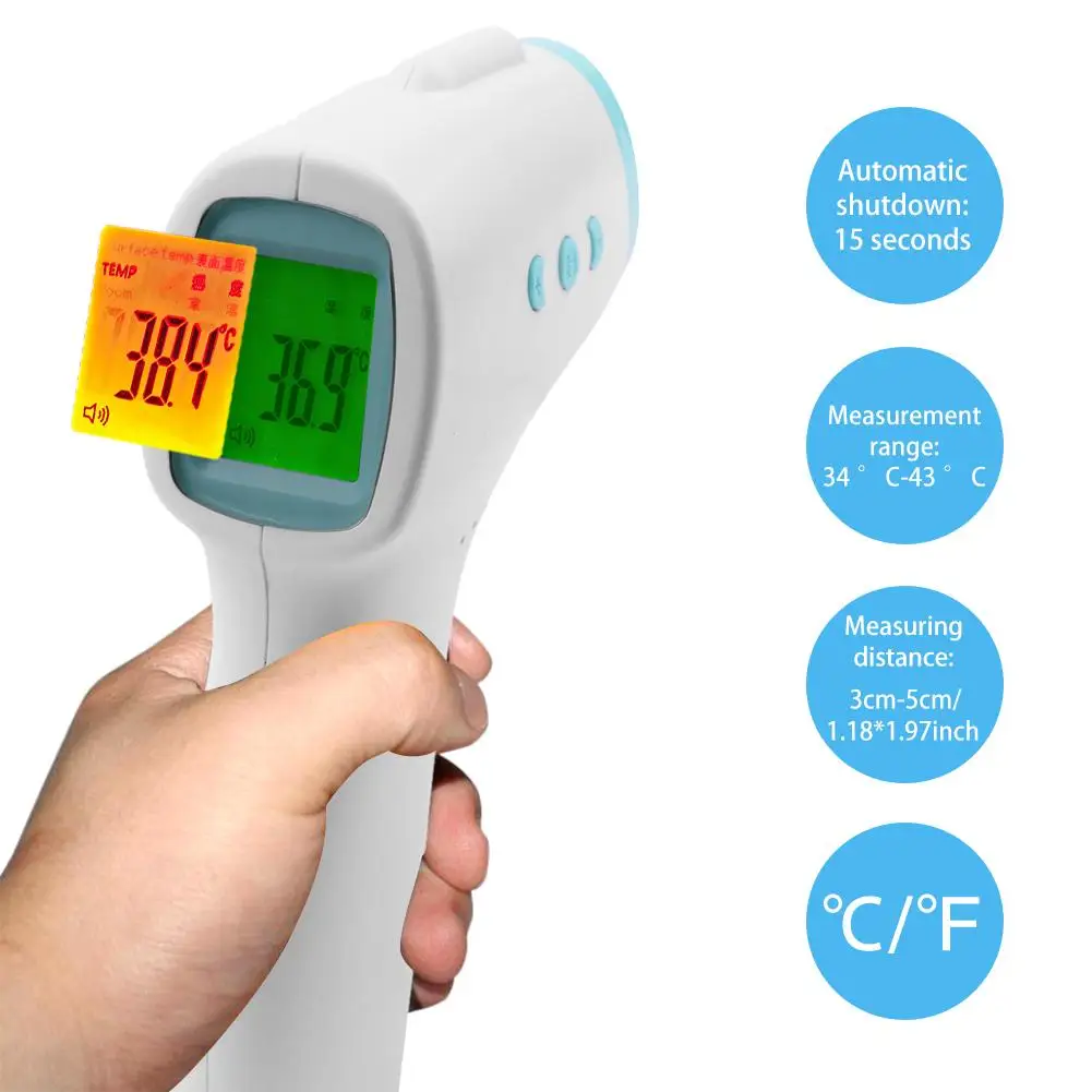 Electronic Digital Thermometer Infrared Non-Contact Forehead Thermometer Gun For Baby Adult Dropshipping In Stock
Electronic Digital Thermometer Infrared Non-Contact Forehead Thermometer Gun For Baby Adult Dropshipping In Stock