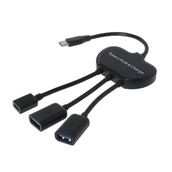 1pc New Type-C Cable 3 In 1 USB C OTG Host Cable Hub Cord Adapter Connector Splitter
1pc New Type-C Cable 3 In 1 USB C OTG Host Cable Hub Cord Adapter Connector Splitter