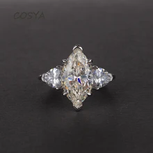 COSYA 100% 925 Sterling Silver Mariquesa Cut Yellow Created Moissanite Citrine Wedding Engagement Rings Fine Jewelry Wholesale
COSYA 100% 925 Sterling Silver Mariquesa Cut Yellow Created Moissanite Citrine Wedding Engagement Rings Fine Jewelry Wholesale