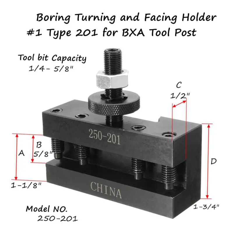 10 -15" Quick Change CNC Lathe Tool Post Turning Facing Holder NO. 250-201 1/4- 5/8" Turning & Facing Tool Holder
10 -15" Quick Change CNC Lathe Tool Post Turning Facing Holder NO. 250-201 1/4- 5/8" Turning & Facing Tool Holder