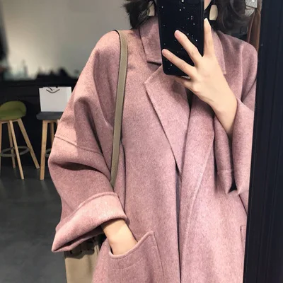 2019 Popular New Style Wool Cashmere Wool Double-Sided Overcoat Loose-Fit Mid-length Hepburn Wind Woolen Cloth Woolen Jacket Wom
2019 Popular New Style Wool Cashmere Wool Double-Sided Overcoat Loose-Fit Mid-length Hepburn Wind Woolen Cloth Woolen Jacket Wom