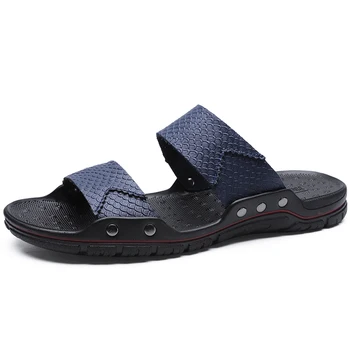 Men Slippers 2020 New Summer Outdoor Man Flat Walking Sneakers Lightweight Leather Male Fashion Slippers Plus Size Black White
Men Slippers 2020 New Summer Outdoor Man Flat Walking Sneakers Lightweight Leather Male Fashion Slippers Plus Size Black White
