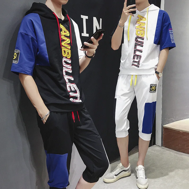 Leisure Sports Suit 2019 Summer Short Sleeve T-shirt Capri Pants Two-Piece Set Men Running Set Ds128p
Leisure Sports Suit 2019 Summer Short Sleeve T-shirt Capri Pants Two-Piece Set Men Running Set Ds128p