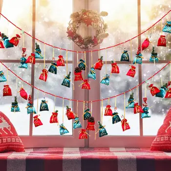 24pcs Christmas Candy Bag Calendar 24 days countdown Wall Hang Pendant New Year Christmas Decorations
24pcs Christmas Candy Bag Calendar 24 days countdown Wall Hang Pendant New Year Christmas Decorations