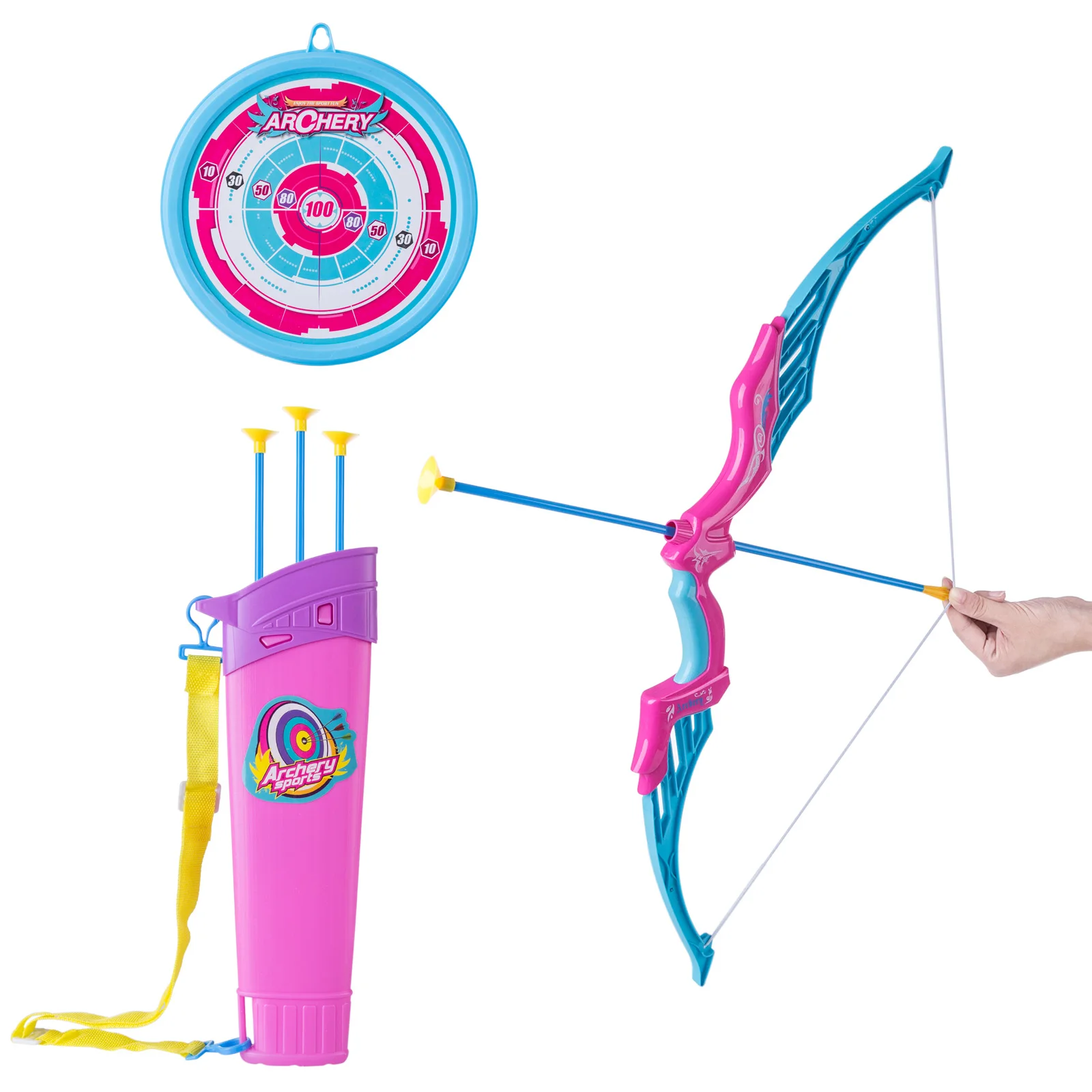 Children Leisure Outdoor Sports Archery Set Bow and Arrow Shooting Game Toy with Target - Pink/Red Black
Children Leisure Outdoor Sports Archery Set Bow and Arrow Shooting Game Toy with Target - Pink/Red Black