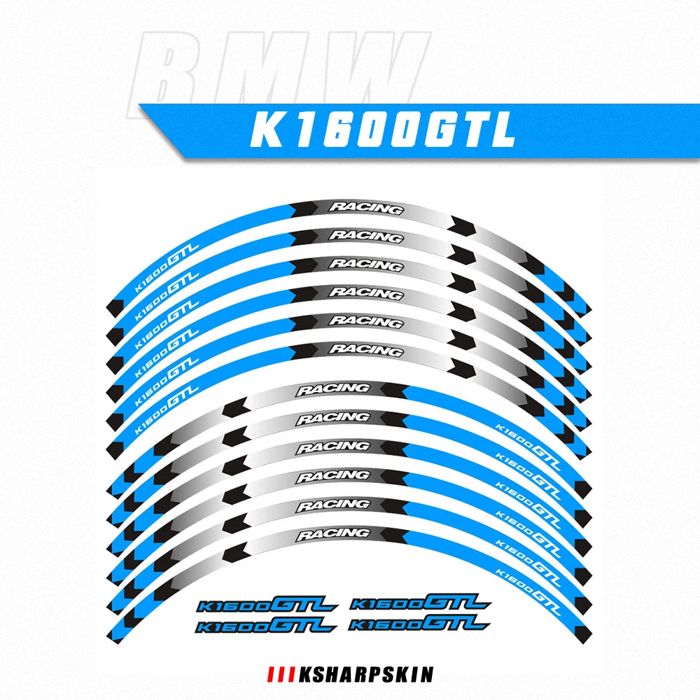 12 Strips Reflective Motorcycle decals Wheels Rim Motorbike Moto Stickers decoration Styling For BMW K1600GTL k1600 gtl
12 Strips Reflective Motorcycle decals Wheels Rim Motorbike Moto Stickers decoration Styling For BMW K1600GTL k1600 gtl