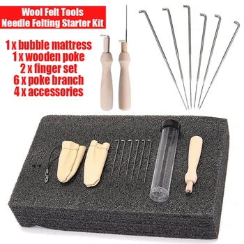 14Pices Woolen Needle Felting Starter Kit Wool Felt Tools Mat included Needles Finger Poke Branches Accessories Craft Set
14Pices Woolen Needle Felting Starter Kit Wool Felt Tools Mat included Needles Finger Poke Branches Accessories Craft Set