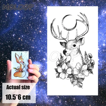 Tattoo Sticker deer moon flower planet Little Element Small flying animal Water Transfer Temporary Fake tatoo for kid girl man
Tattoo Sticker deer moon flower planet Little Element Small flying animal Water Transfer Temporary Fake tatoo for kid girl man
