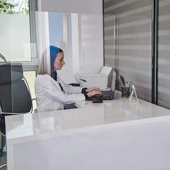 Acrylic Sneeze Guard Shield Countertop Shield Clear Sneeze Guard for Restaurant Grocery Stores Sneeze Prevention Mat
Acrylic Sneeze Guard Shield Countertop Shield Clear Sneeze Guard for Restaurant Grocery Stores Sneeze Prevention Mat