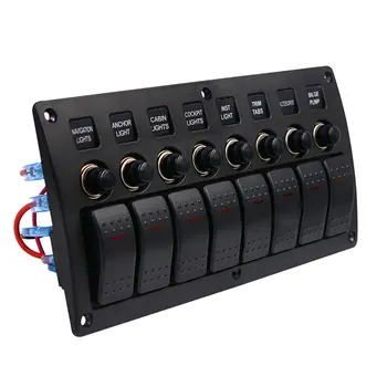 Boat LED Light 3Pin Car Switch Panel Marine Auto Universal 8 Gang 12V 24V Yacht Circuit Breaker Waterproof Rocker
Boat LED Light 3Pin Car Switch Panel Marine Auto Universal 8 Gang 12V 24V Yacht Circuit Breaker Waterproof Rocker