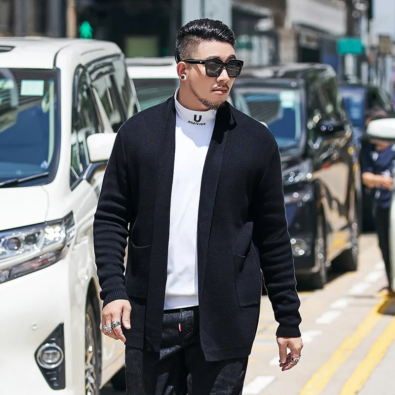 Men's Sweater 2019 New Large size XXL-7XL Men's Loose Sweater Black Long Sweater
Men's Sweater 2019 New Large size XXL-7XL Men's Loose Sweater Black Long Sweater