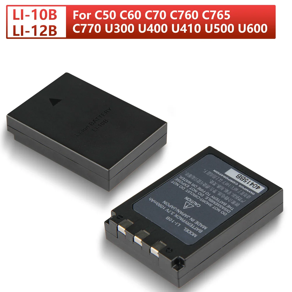 Original Replacement Camera Battery LI-10B LI-12B For OLYMPUS C50 C60 C70 C760 C765 C770 U300 U400 U410 U500 U600 Camera 1090mAh
Original Replacement Camera Battery LI-10B LI-12B For OLYMPUS C50 C60 C70 C760 C765 C770 U300 U400 U410 U500 U600 Camera 1090mAh
