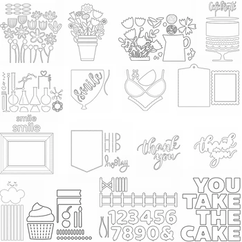 Mixed Element Vase Cake Smile Square Flags Fence Metal Cutting Dies Scrapbooking Album Paper DIY Cards Crafts Embossing Dies
Mixed Element Vase Cake Smile Square Flags Fence Metal Cutting Dies Scrapbooking Album Paper DIY Cards Crafts Embossing Dies
