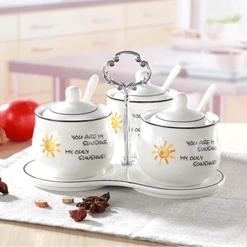 Ceramic Seasoning Jar Three-piece Suit Kitchen Seasoning Bottle Set Kitchen Supplies Seasoning Box Salt Pot Set Seasoning Bottle
Ceramic Seasoning Jar Three-piece Suit Kitchen Seasoning Bottle Set Kitchen Supplies Seasoning Box Salt Pot Set Seasoning Bottle