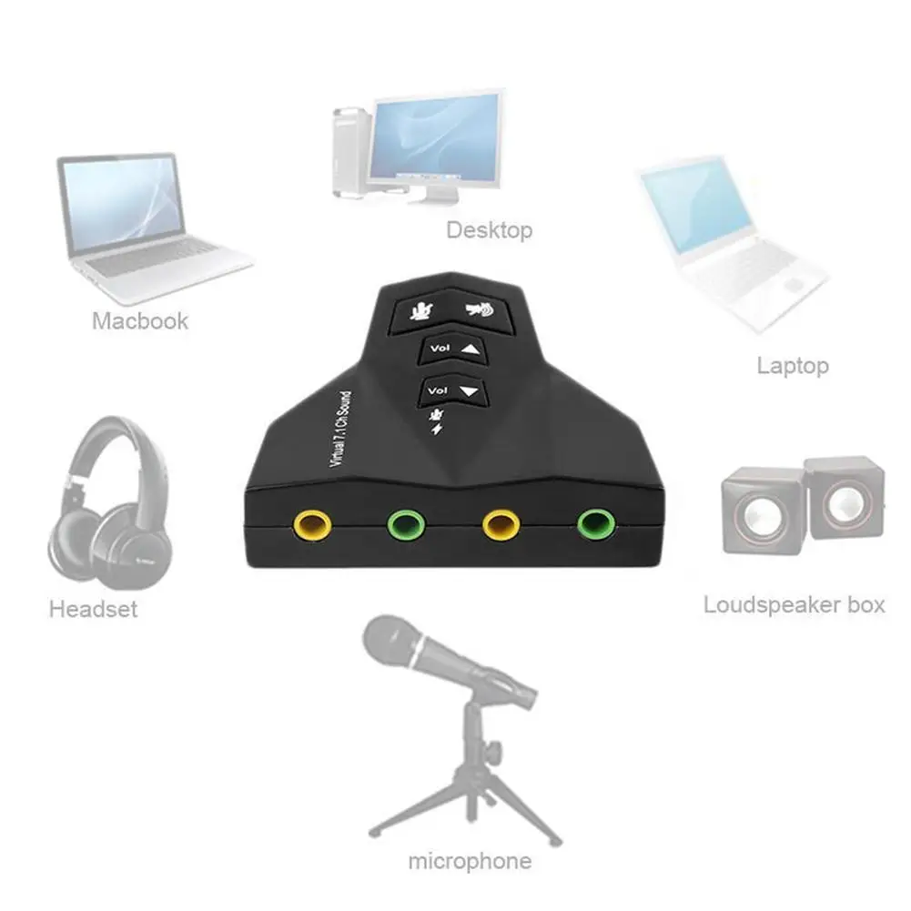 Hot Sale 7.1 Channel USB Sound Card 3D External USB Card Linux Double MIC Adapter For Windows Sound Earphone Audio Vista/XP I6O4
Hot Sale 7.1 Channel USB Sound Card 3D External USB Card Linux Double MIC Adapter For Windows Sound Earphone Audio Vista/XP I6O4