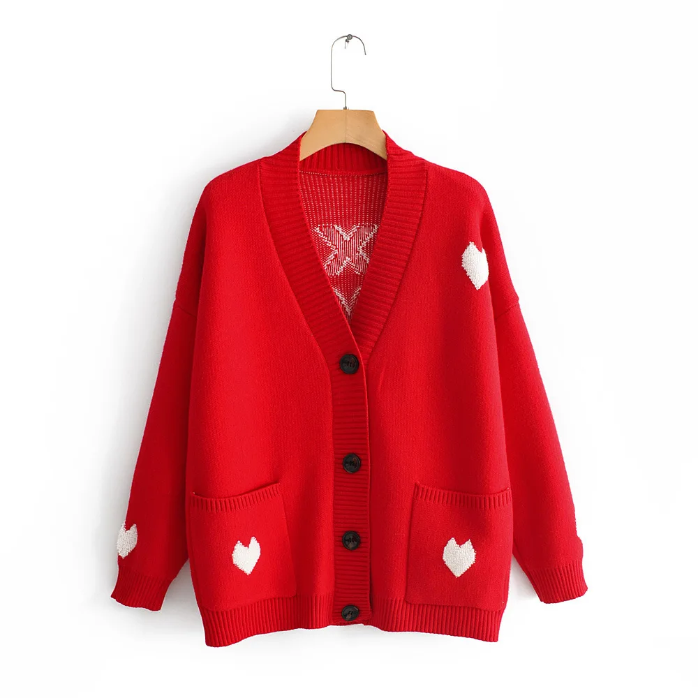 Korean Women Open Front Kawaii Sweater Christmas Cardigan Japanese Button Down Knit Heart School Uniform Red Sweater Girls Coat
Korean Women Open Front Kawaii Sweater Christmas Cardigan Japanese Button Down Knit Heart School Uniform Red Sweater Girls Coat