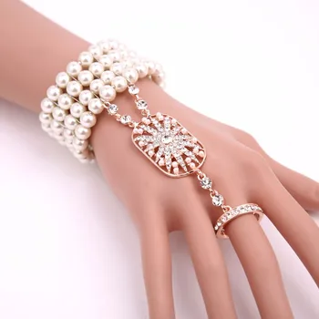 Silver 1920s Flapper Great Gatsby Style Pearl Bracelet/Crown Head Bridal Wedding Art Deco The GREAT Gatsby Pearl Bracelet Set
Silver 1920s Flapper Great Gatsby Style Pearl Bracelet/Crown Head Bridal Wedding Art Deco The GREAT Gatsby Pearl Bracelet Set