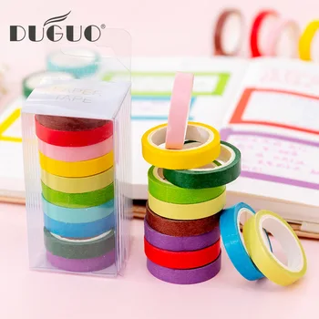 DUGUO cute stationery candy color rainbow shredded and paper tape 10 / boxed DIY decorative color tape kawaii supplies
DUGUO cute stationery candy color rainbow shredded and paper tape 10 / boxed DIY decorative color tape kawaii supplies