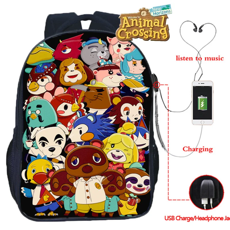Animal Crossing Usb Charge Backpack Children BookBags Boys Girls with Rucksack Fashion Cute Kids Go to School Bag Chlid Gift
Animal Crossing Usb Charge Backpack Children BookBags Boys Girls with Rucksack Fashion Cute Kids Go to School Bag Chlid Gift
