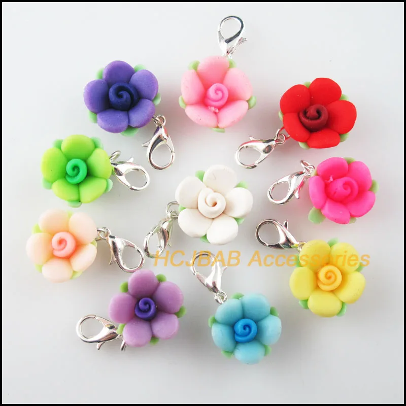 10Pcs Mixed Fimo Polymer Clay Star Flower Charms Silver Plated With Clasps 15mm
10Pcs Mixed Fimo Polymer Clay Star Flower Charms Silver Plated With Clasps 15mm