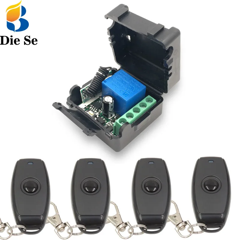 DieSe Newest 1 Button Universal Wireless Remote Control Switch 433Mhz DC 12V 1CH RF Relay Receiver Module for Light Switch
DieSe Newest 1 Button Universal Wireless Remote Control Switch 433Mhz DC 12V 1CH RF Relay Receiver Module for Light Switch
