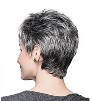 2020 New Headwear Silver Grey Hair Wigs, Short Curly Synthetic Wigs with Bangs Daily Party Hairpiece for Older Women
2020 New Headwear Silver Grey Hair Wigs, Short Curly Synthetic Wigs with Bangs Daily Party Hairpiece for Older Women