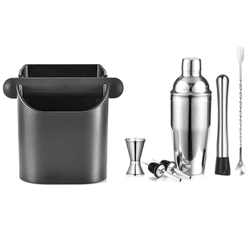 1x ABS Coffee Knock Box Espresso Powder Container Knock Box & 6 Pieces/Set Cocktail Shaker, 25 Oz Martini Shaker
1x ABS Coffee Knock Box Espresso Powder Container Knock Box & 6 Pieces/Set Cocktail Shaker, 25 Oz Martini Shaker