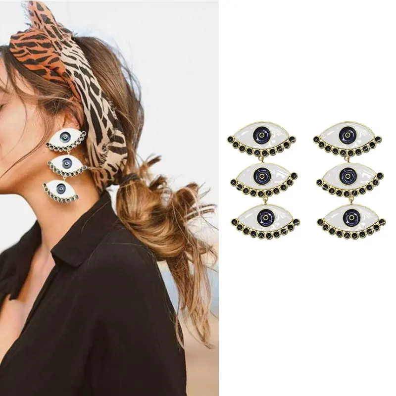 AOMU Street Style 2019 Vintage Boho Three Enamel Evil Eye Earrings For Women Exaggerated Statement Charm Earring Jewelry Set
AOMU Street Style 2019 Vintage Boho Three Enamel Evil Eye Earrings For Women Exaggerated Statement Charm Earring Jewelry Set