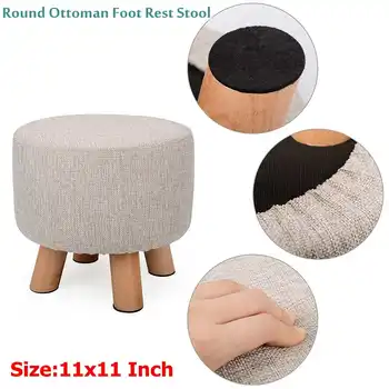 NEW Living Room Luxury Upholstered Footstool Nordic Round Pouffe Stool Wooden Leg Pattern Round Fabric With 4 No-Skid Legs
NEW Living Room Luxury Upholstered Footstool Nordic Round Pouffe Stool Wooden Leg Pattern Round Fabric With 4 No-Skid Legs