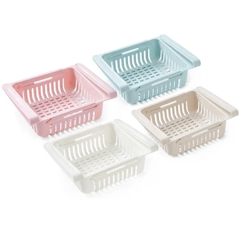 Adjustable Storage Baskets Kitchen Organizer Fridge Freezer Shelf Holder Pull-out Drawer Organiser For Kitchen Refrigerator
Adjustable Storage Baskets Kitchen Organizer Fridge Freezer Shelf Holder Pull-out Drawer Organiser For Kitchen Refrigerator