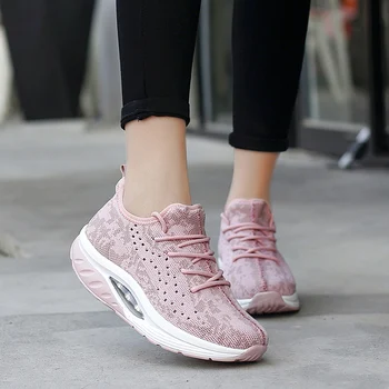 Glitter Women Rock Shoes Height Increasing Platform Wedge Sneakers Mesh Cushioning Women Outdoor Walking Shoes Bling Dance Shoe
Glitter Women Rock Shoes Height Increasing Platform Wedge Sneakers Mesh Cushioning Women Outdoor Walking Shoes Bling Dance Shoe