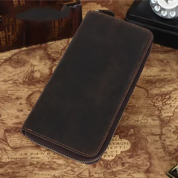 Vintage Male Purse Function Brown For Men Genuine Leather Wallet For Cowboy Top Leather 
Vintage Male Purse Function Brown For Men Genuine Leather Wallet For Cowboy Top Leather