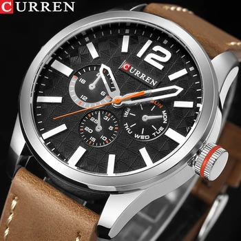 CURREN New Mens Fashion Design Daily Life Dress Waterproof Genuine Leather Quartz Watches erkek kol saati 8247
CURREN New Mens Fashion Design Daily Life Dress Waterproof Genuine Leather Quartz Watches erkek kol saati 8247