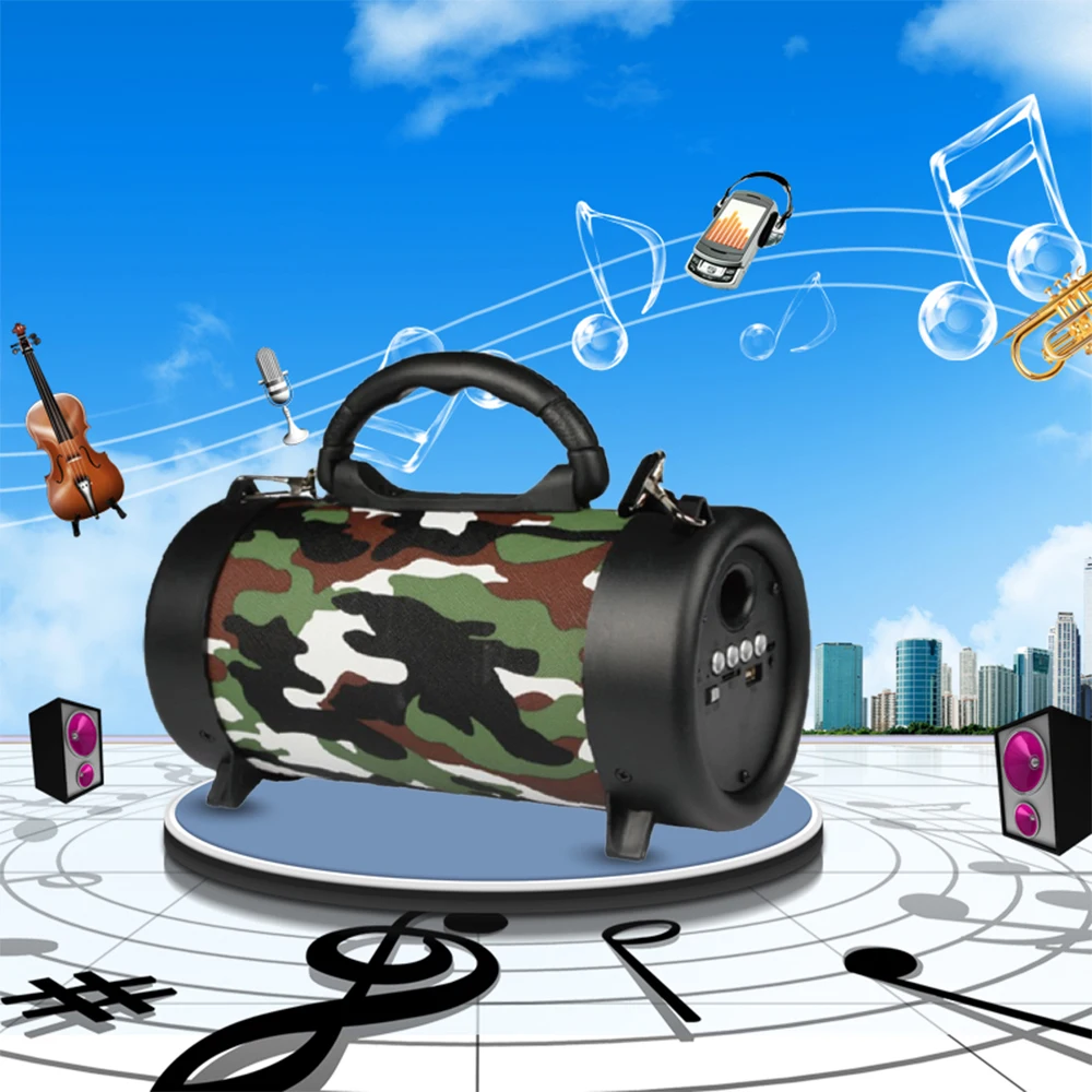 Wireless Bluetooth Speaker Outdoor Portable with Shoulder Belt Stereo Soundbar 1200mAh Battery Music Radio FM / USB / TF Speaker
Wireless Bluetooth Speaker Outdoor Portable with Shoulder Belt Stereo Soundbar 1200mAh Battery Music Radio FM / USB / TF Speaker