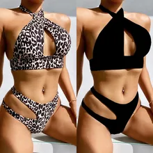 Wholesale 2022 Sexy Leopard Pattern Solid Color Female Beach Swimsuit And Bikinis Halter Set Of Two Fashion Pieces For Women SML
Wholesale 2022 Sexy Leopard Pattern Solid Color Female Beach Swimsuit And Bikinis Halter Set Of Two Fashion Pieces For Women SML
